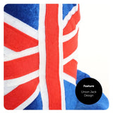 Soft Union Flag Top Hat – Velour Hat for VE Day, King’s Coronation & B UK