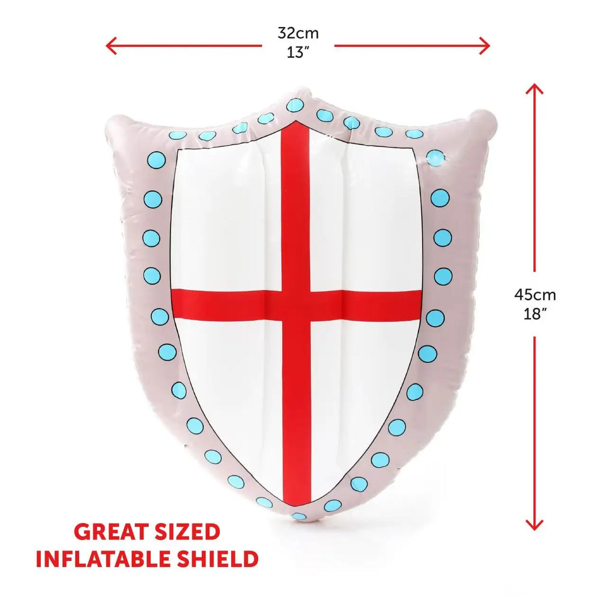 England Inflatable Sword & Shield Set – 24" Sword & 18"x13" Shield – Perfect for Sports Events & English Celebrations!