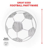 40pc England Football Party Set - 10 Plates, 10 Cups & 20 Football Napkins - Perfect for English Football Events & Celebrations!