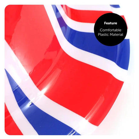 Union 6 Pack Union Flag Bowler Hats – Classic Plastic Hat for VE Day UK