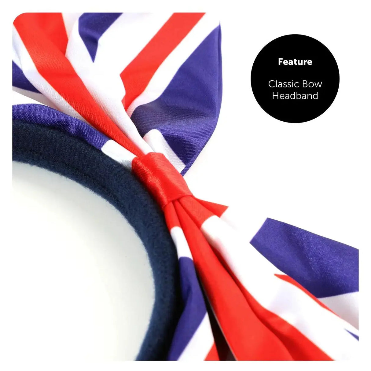 Union Flag Bow Headband – Classic 40s-Inspired Hair Accessory in Multi UK
