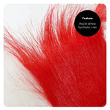 Red & White English Headband - Red Headband With Red and White Hair - Perfect for English Celebrations