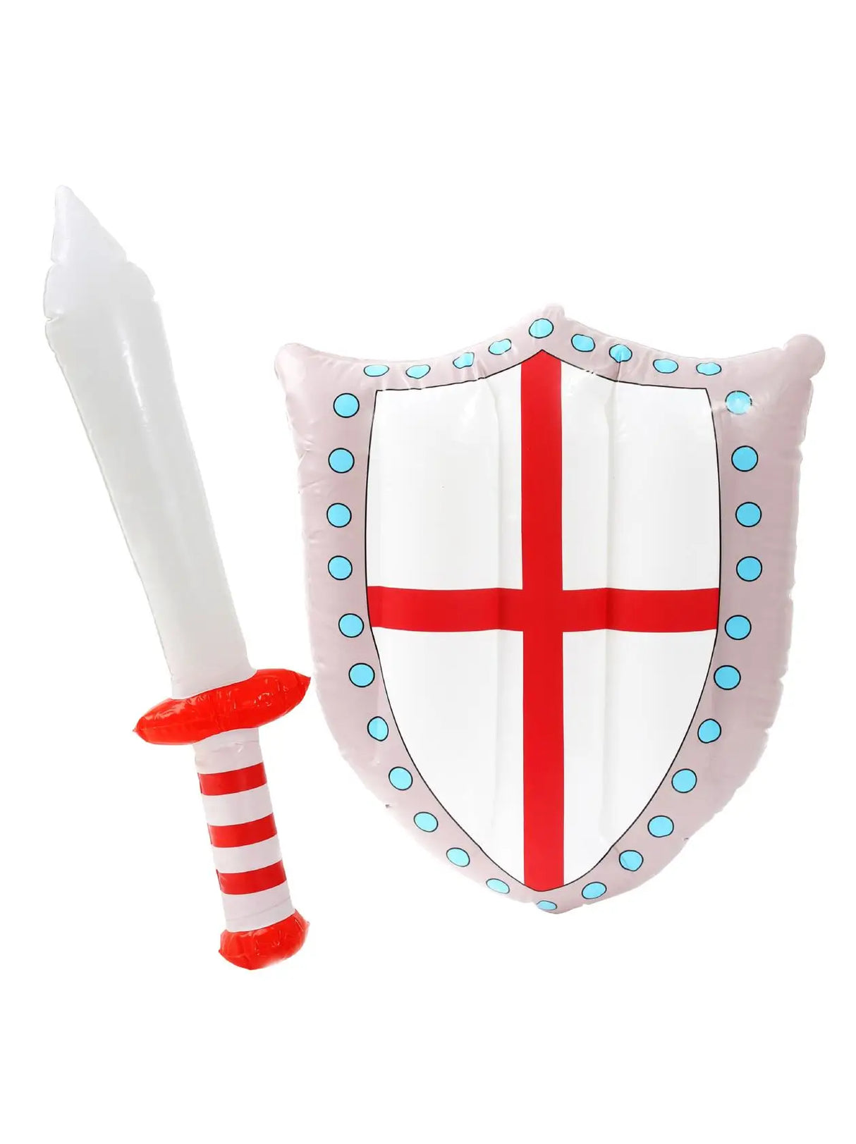 England Inflatable Sword & Shield Set – 24" Sword & 18"x13" Shield – Perfect for Sports Events & English Celebrations!
