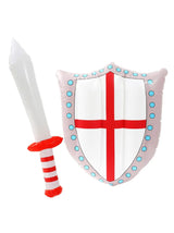 England Inflatable Sword & Shield Set – 24" Sword & 18"x13" Shield – Perfect for Sports Events & English Celebrations!