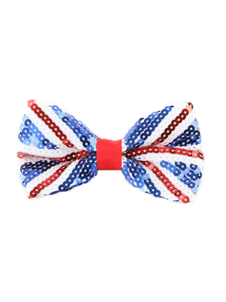 Union Flag Sequin Bow Tie – Sparkly Patriotic Accessory in Multipacks UK