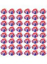 Union 6 Pack Union Flag Bowler Hats – Classic Plastic Hat for VE Day UK