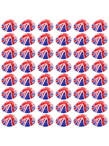 Union 6 Pack Union Flag Bowler Hats – Classic Plastic Hat for VE Day UK