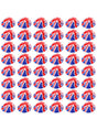 Union 6 Pack Union Flag Bowler Hats – Classic Plastic Hat for VE Day UK