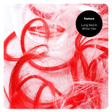 Football Hat - Red & White Football Hat with Attached Red & White Hair - Adults Sports Supporters World Cup Euros Accessory