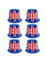 Soft Union Flag Top Hat – Velour Hat for VE Day, King’s Coronation & B UK
