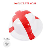 6 Pack England Bowler Hat - Fancy Dress Accessory Hat St Georges Day English Flag Sporting Events