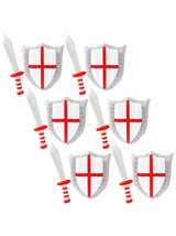 England Inflatable Sword & Shield Set – 24" Sword & 18"x13" Shield – Perfect for Sports Events & English Celebrations!