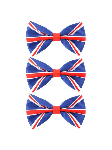 Union Flag Bow Tie – Elasticated Patriotic Accessory in Multipacks for UK