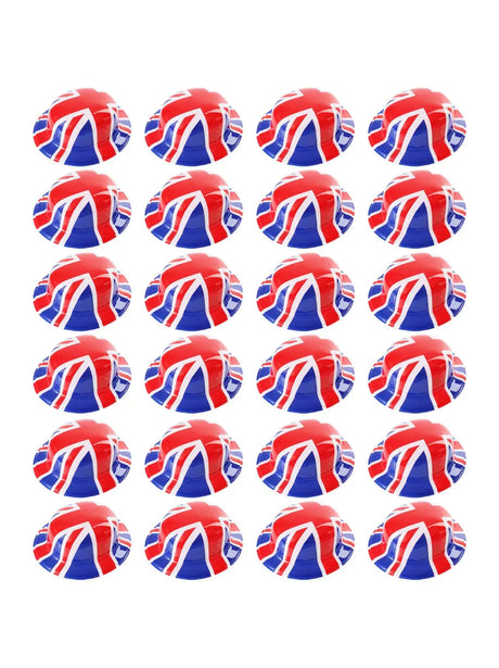 Union 6 Pack Union Flag Bowler Hats – Classic Plastic Hat for VE Day UK