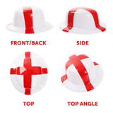 6 Pack England Bowler Hat - Fancy Dress Accessory Hat St Georges Day English Flag Sporting Events