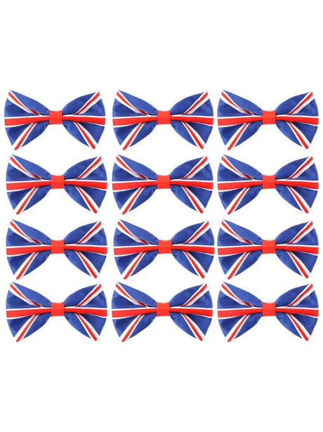 Union Flag Bow Tie – Elasticated Patriotic Accessory in Multipacks for UK