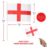 England Party Pack - Large Flags, Bunting, Hand-Waving Flags, Curling Ribbon & Balloons - Euro & Sports Supporters Decor