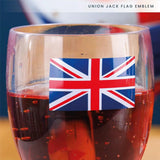 Pack of 12 Union Flag Plastic Wine Glasses - 300ml/10oz Durable, Reusable Cups for Parties, BBQs & British Celebrations