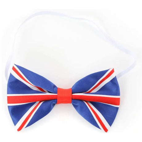 Union Flag Bow Tie – Elasticated Patriotic Accessory in Multipacks for UK