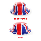 Union 6 Pack Union Flag Bowler Hats – Classic Plastic Hat for VE Day UK