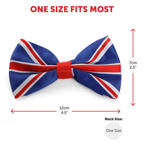 Union Flag Bow Tie – Elasticated Patriotic Accessory in Multipacks for UK