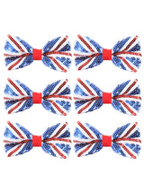 Union Flag Sequin Bow Tie – Sparkly Patriotic Accessory in Multipacks UK