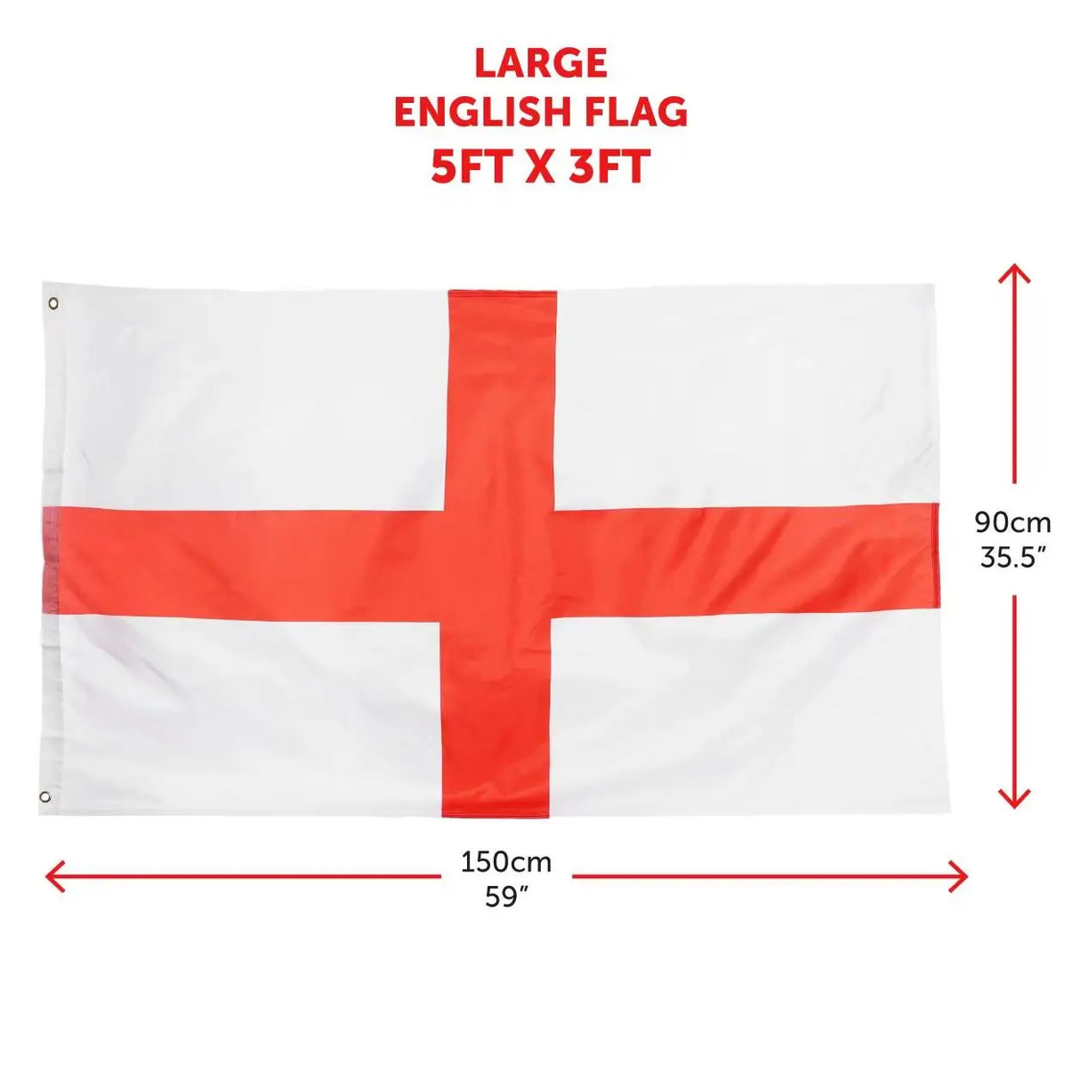 England Party Pack - Large Flags, Bunting, Hand-Waving Flags, Curling Ribbon & Balloons - Euro & Sports Supporters Decor