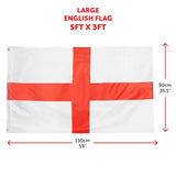 England Party Pack - Large Flags, Bunting, Hand-Waving Flags, Curling Ribbon & Balloons - Euro & Sports Supporters Decor