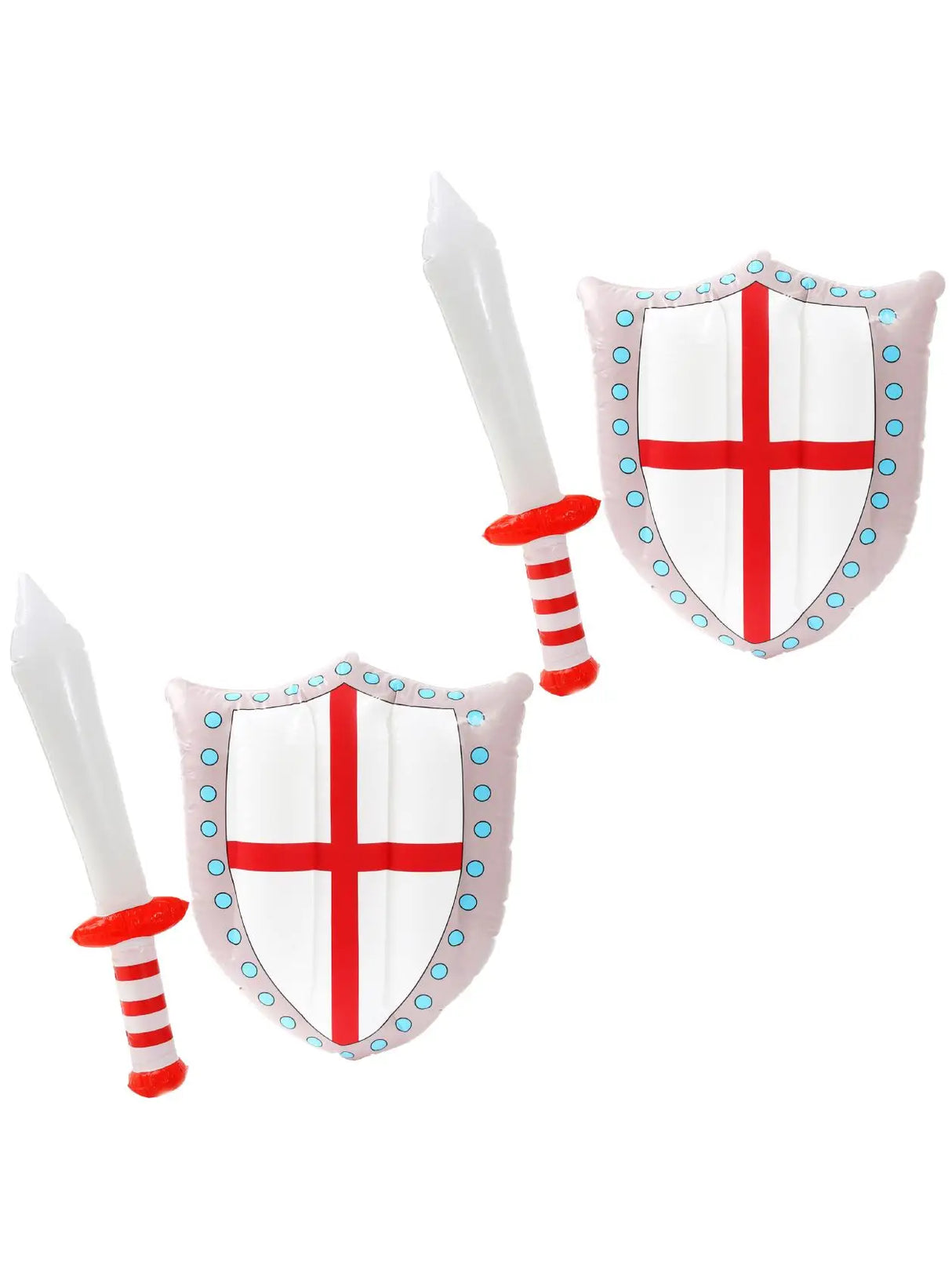 England Inflatable Sword & Shield Set – 24" Sword & 18"x13" Shield – Perfect for Sports Events & English Celebrations!