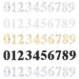 Elegant Front Door House Number Numerals in White, Polished Chrome, Polished Gold, Satin Silver, Black, 0, 1, 2, 3, 4, 5, 6, 7, 8, 9