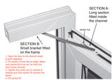 Sash Safety Guard Door Restrictor for UPVC Doors (with Fixings)
