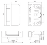 Evolution UPVC Door Flag Hinge - White, Polished Chrome, Polished Gold, Brown and Light Oak