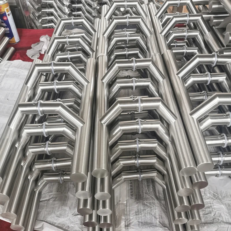 High quality stainless steel 304 door handle Slant foot handle Eccentric handle Glass door Wooden door Aluminum door hardware