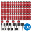 CMCP 102/132pcs Sanding Drum Set 1/4 3/8 1/2 Inch Sanding Bands With S UK