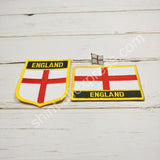 England National Flag Embroidery Patches Badge Shield And Square Shape Pin One Set On The Cloth Armband   Backpack  Decoration