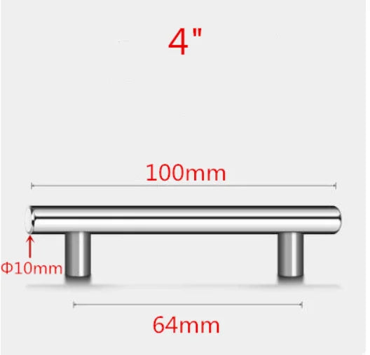 Stainless Steel Handles For Cabinets And Drawers  Kitchen Handles Bathroom Cabinets handles Cabinet Metal Furniture Handles