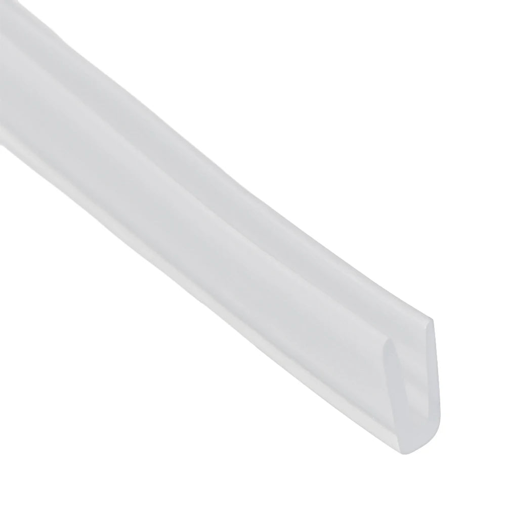 2 Meters U-channel Rubber Edging Sealing Strip Shower Door Glass Durable Sealing Tape Edge Guard Weatherstrip Multiple Size