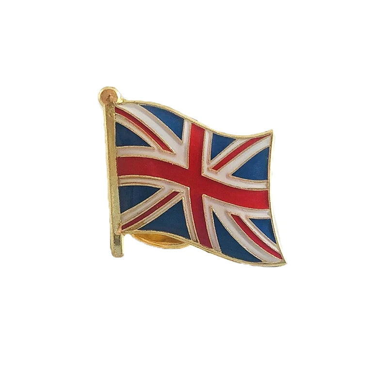 United Kingdom UK National Flag Lapel Pins Crystal Epoxy Metal Enamel UK