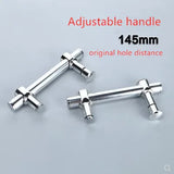 Bathroom glass door handle , Hole distance adjustable shower room handle, Shower door handle 145mm(A654)