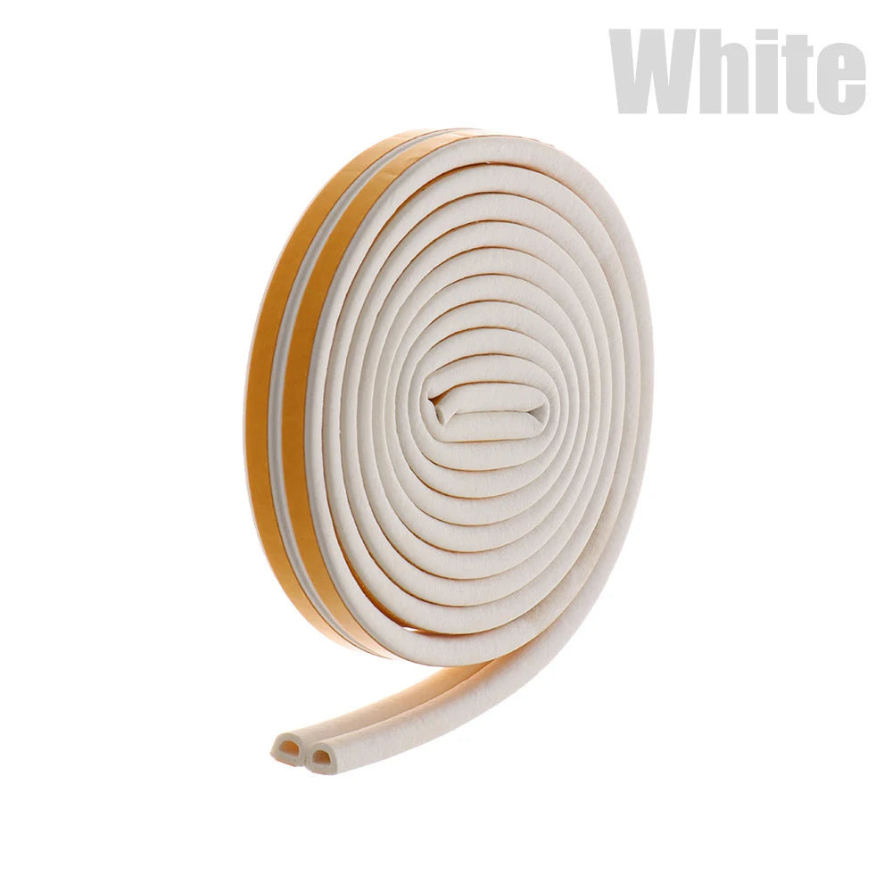 5/10M Anti Collision Foam Draught Excluder Soundproof Self Adhesive Window Door Seal Strip Home Hardware