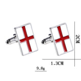 England flag Cufflinks For Men groove Red plus cuff link button business cuff links French shirt cufflink for England lover men