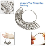 Metal UK Ring Sizer Mandrel Rings Size Measure Tool Finger Gauge Kit Jewellery Sizing Tools UK Sizes A-Z for Men Women Steel