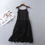 Women Summer Dresses Casual Japanese Style Cute Mori Girl Mesh Lace Stitchcing Spaghetti Strap Dress Modal Sundress jurk dames