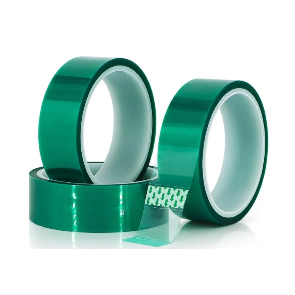 Green Polyester Hi-Temp Masking Tape PET Tape With Silicone Adhesive, Ideal For Painting, Powder Coating, Circuit Boards