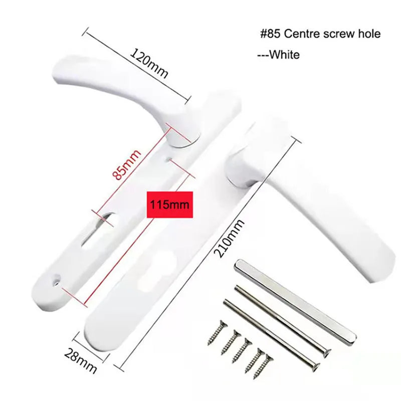 Narrow Universal Security Sliding Door Handle Size 85mm 92mm Aluminium Alloy Door Handle Panel Room Door Panel Security Locks