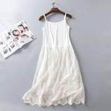 Women Summer Dresses Casual Japanese Style Cute Mori Girl Mesh Lace Stitchcing Spaghetti Strap Dress Modal Sundress jurk dames