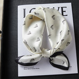 100% Silk Scarf Real Silk Premium Hangzhou Silk Small Square Scarf Spring and Autumn All-match Neck Protection Decorative Shirt Professional Scarf