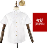 Men's Seafarer's Uniform Shirt Seafarer's Costume Aviation Uniform High-end Costume Sending Paulette Blend Tie