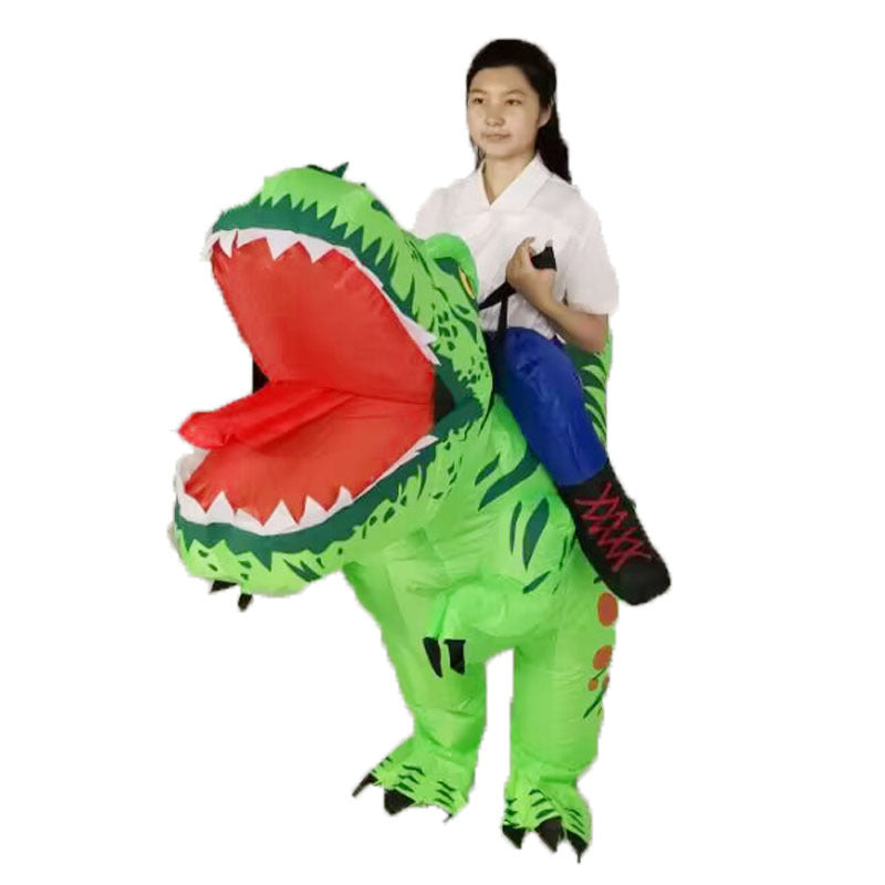 Halloween Muscular Tyrannosaurus Rex Dinosaur Inflatable Suit Holiday Party Funny Doll Inflatable Costume Cosplay Costume