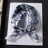 100% Silk Scarf Real Silk Premium Hangzhou Silk Small Square Scarf Spring and Autumn All-match Neck Protection Decorative Shirt Professional Scarf